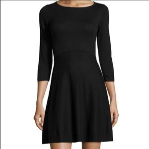 French Connection Black Fit & Flare Dress SZ 4